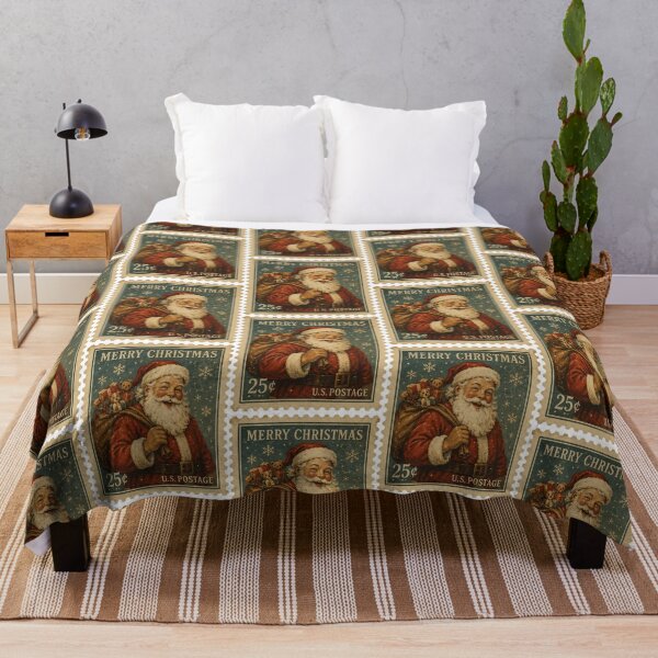 Item preview, Vintage Santa Claus Christmas Postage Stamp designed and sold by funkieedesigns.