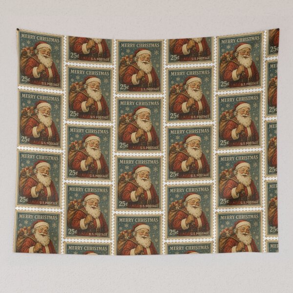 Item preview, Vintage Santa Claus Christmas Postage Stamp designed and sold by funkieedesigns.
