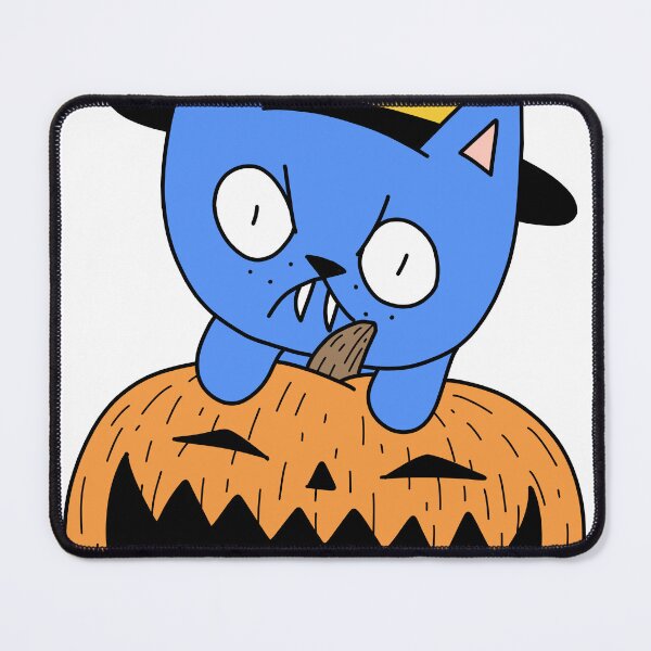 Item preview, witch cat & pumpkin - blue designed and sold by motherbrainart.