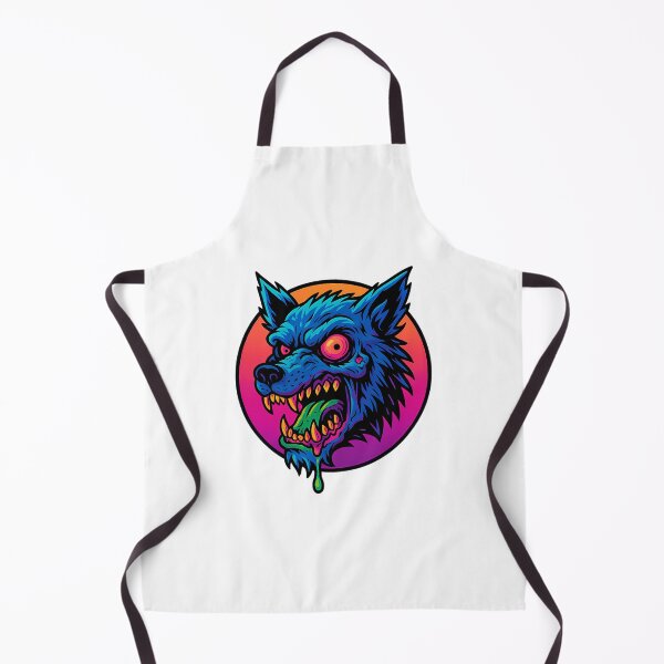 Item preview, Neon Werewolf Creepy Retro 80S Horror Wolf Head Art designed and sold by BurdenArts.