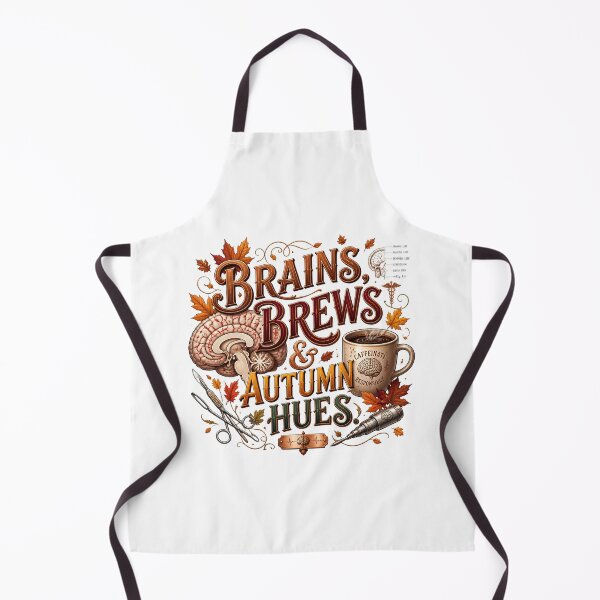 Item preview, Neurosurgeon Brains Brews and Autumn Hues – Funny Fall Neurosurgery Coffee Design designed and sold by CuteDesignables.