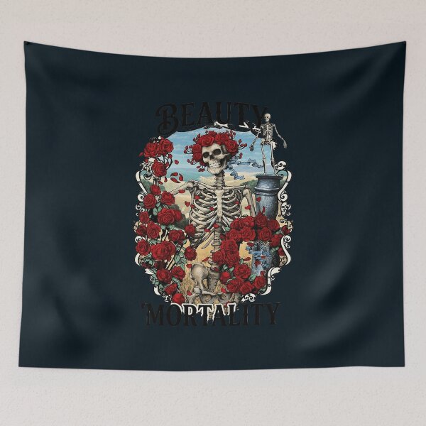 Item preview, Beauty and Mortality Skeleton Roses Design designed and sold by ShmooBamboo.