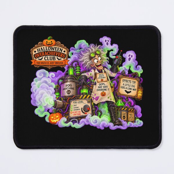 Item preview, ⚡HALLOWEEN OVERACHIEVERS CLUB - Max's Mad Lab Special Effects Department - dark version designed and sold by WheelieGdArt.