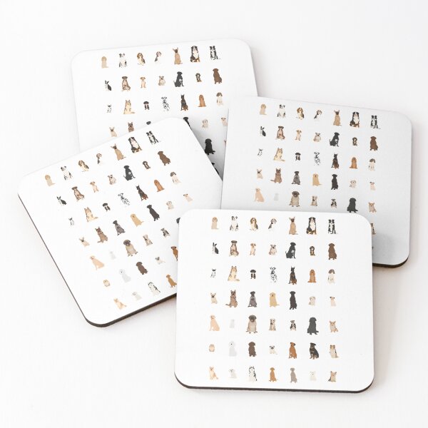 Item preview, Dog Breeds Illustration Chart designed and sold by BurnPrintsEP.