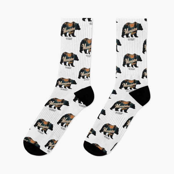 Item preview, Manistee River Michigan Wilderness Bear Nature Outdoors Explorer designed and sold by SharkCoDesigns.