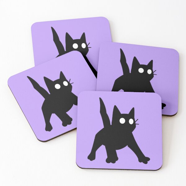 Item preview, Startled Black Cat Funny Illustration designed and sold by magdalenanegra.