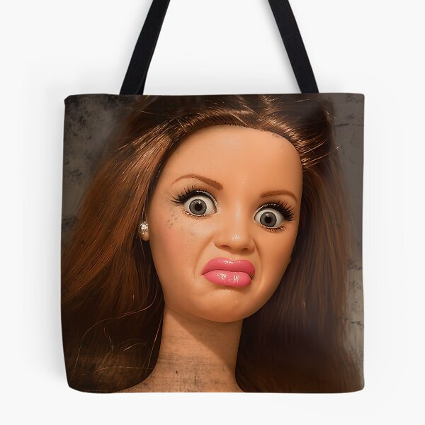 Item preview, Disgusted Doll Meme Face  Funny Retro Doll Reaction designed and sold by 47monkeys.