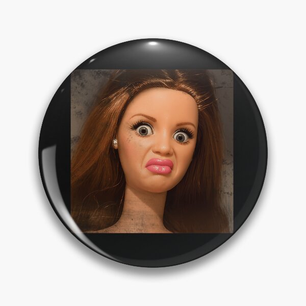 Item preview, Disgusted Doll Meme Face  Funny Retro Doll Reaction designed and sold by 47monkeys.