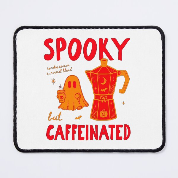 Item preview, Spooky But Caffeinated | Funny Halloween Coffee Lover Ghost Aesthetic designed and sold by inkfluenceart.