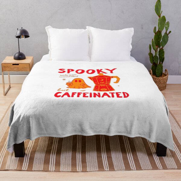 Item preview, Spooky But Caffeinated | Funny Halloween Coffee Lover Ghost Aesthetic designed and sold by inkfluenceart.