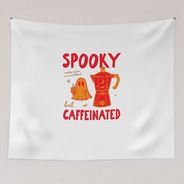Item preview, Spooky But Caffeinated | Funny Halloween Coffee Lover Ghost Aesthetic designed and sold by inkfluenceart.