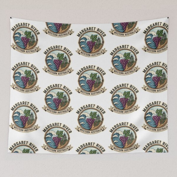 Item preview, Margaret River A Vintage Surf Wine And Forest Emblem designed and sold by SharkCoDesigns.