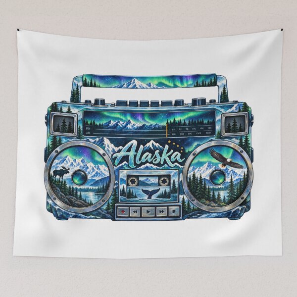 Item preview, Alaska Gen X Boom Box designed and sold by Whimspired By Paxx.