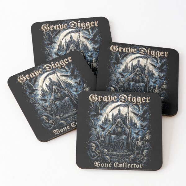 Item preview, Heavy Metal Gothic Skeleton Grave Digger Bone Collector  Artwork designed and sold by kurgelhipo.
