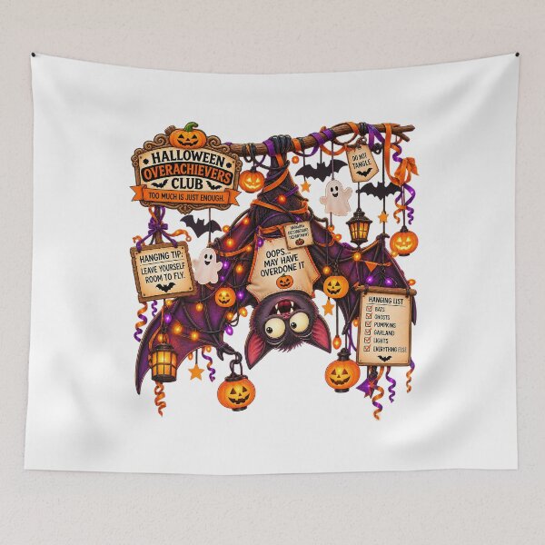 Item preview, ⚡HALLOWEEN OVERACHIEVERS CLUB - Bertie Bat's Hanging Decorations Department designed and sold by WheelieGdArt.