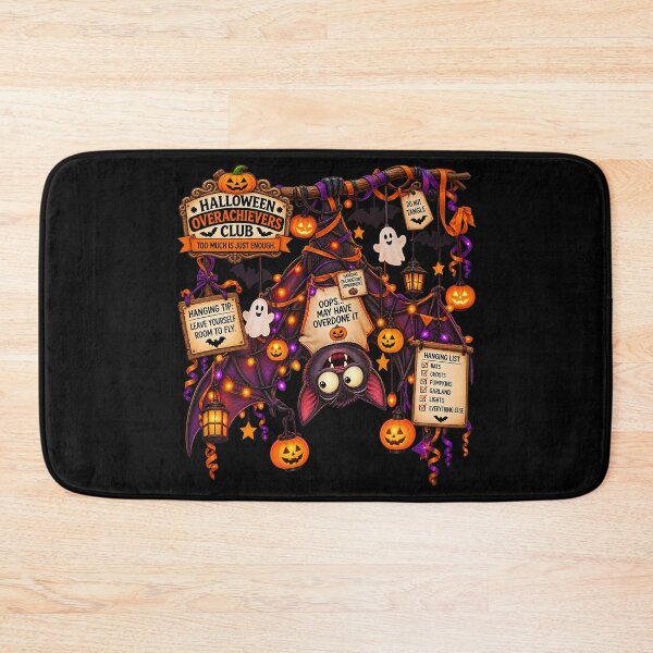 Item preview, ⚡HALLOWEEN OVERACHIEVERS CLUB - Bertie Bat's Hanging Decorations Department - dark version designed and sold by WheelieGdArt.