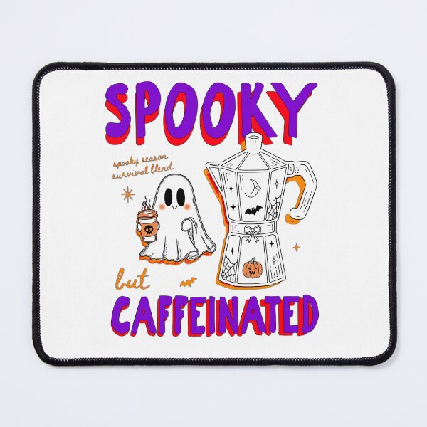 Item preview, Spooky But Caffeinated | Funny Halloween Coffee Lover Ghost Aesthetic designed and sold by inkfluenceart.