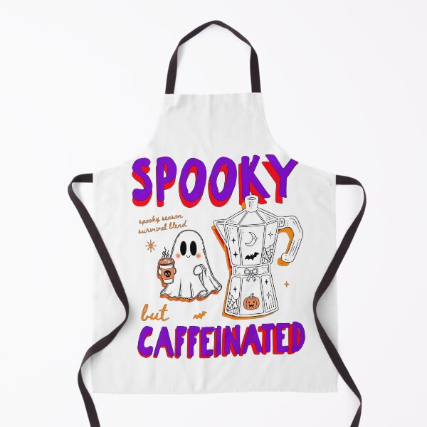 Item preview,  Spooky But Caffeinated | Funny Halloween Coffee Lover Ghost Aesthetic designed and sold by inkfluenceart.
