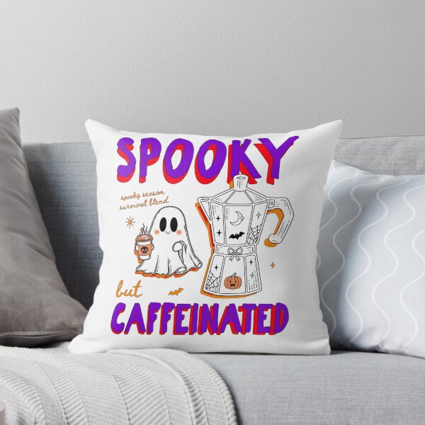 Item preview,  Spooky But Caffeinated | Funny Halloween Coffee Lover Ghost Aesthetic designed and sold by inkfluenceart.