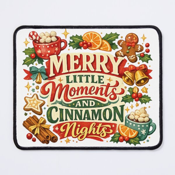 Item preview, Merry Little Moments and Cinnamon Nights Cozy Christmas Holiday Art Design designed and sold by inkoutninja.