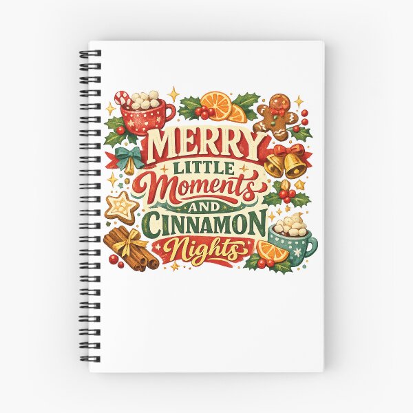 Item preview, Merry Little Moments and Cinnamon Nights Cozy Christmas Holiday Art Design designed and sold by inkoutninja.