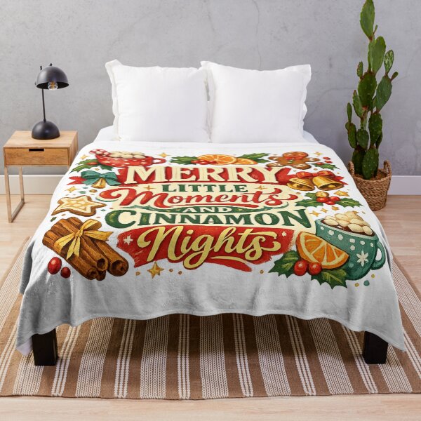 Item preview, Merry Little Moments and Cinnamon Nights Cozy Christmas Holiday Art Design designed and sold by inkoutninja.