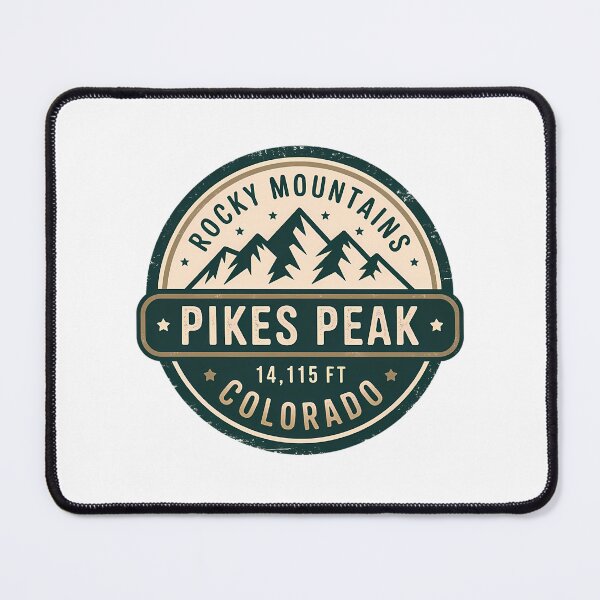 Item preview, Pikes Peak Summit Badge Colorado Vintage Mountain Design designed and sold by SharkCoDesigns.