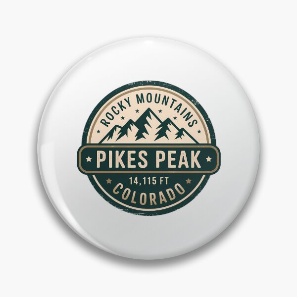 Item preview, Pikes Peak Summit Badge Colorado Vintage Mountain Design designed and sold by SharkCoDesigns.