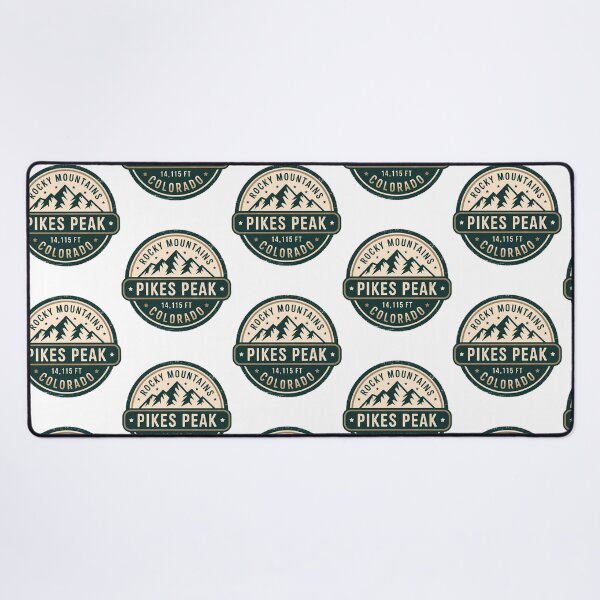 Item preview, Pikes Peak Summit Badge Colorado Vintage Mountain Design designed and sold by SharkCoDesigns.