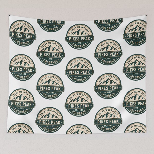 Item preview, Pikes Peak Summit Badge Colorado Vintage Mountain Design designed and sold by SharkCoDesigns.