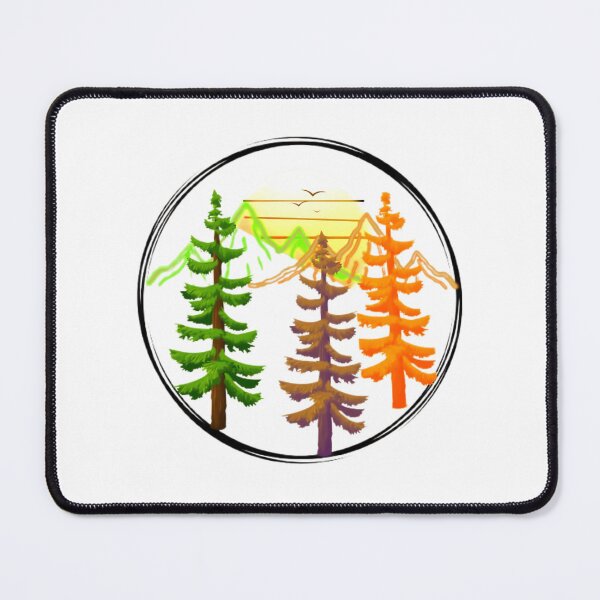 Item preview, Premium Retro Pine Forest Mountain Sunset - Unique Gift For Adventurers designed and sold by SharkCoDesigns.