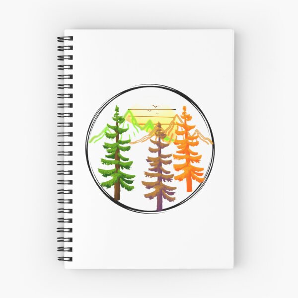 Item preview, Premium Retro Pine Forest  Mountain Sunset - Unique Gift For Adventurers designed and sold by SharkCoDesigns.
