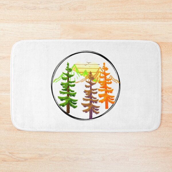 Item preview, Premium Retro Pine Forest  Mountain Sunset - Unique Gift For Adventurers designed and sold by SharkCoDesigns.