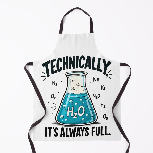 Item preview, Technically It's Always Full Funny Science Physics Chemistry designed and sold by gordonbwyashop.