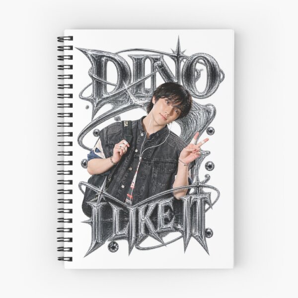 Item preview, DINO I LIKE IT SEVENTEEN Monochrome Grunge Idol Poster Artwork designed and sold by Valeree Store.