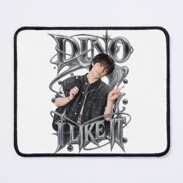 Item preview, DINO I LIKE IT SEVENTEEN Monochrome Grunge Idol Poster Artwork designed and sold by Valeree Store.