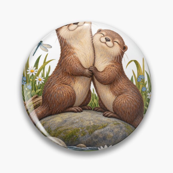 Aperçu de l'œuvre Couple de loutres de rivière créée et vendue par WunkusWorld.