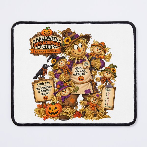 Item preview, ⚡HALLOWEEN OVERACHIEVERS CLUB - Scotty Scarecrow's Yard Display Commitee designed and sold by WheelieGdArt.