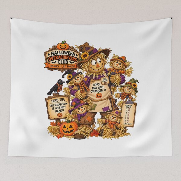 Item preview, ⚡HALLOWEEN OVERACHIEVERS CLUB - Scotty Scarecrow's Yard Display Commitee designed and sold by WheelieGdArt.