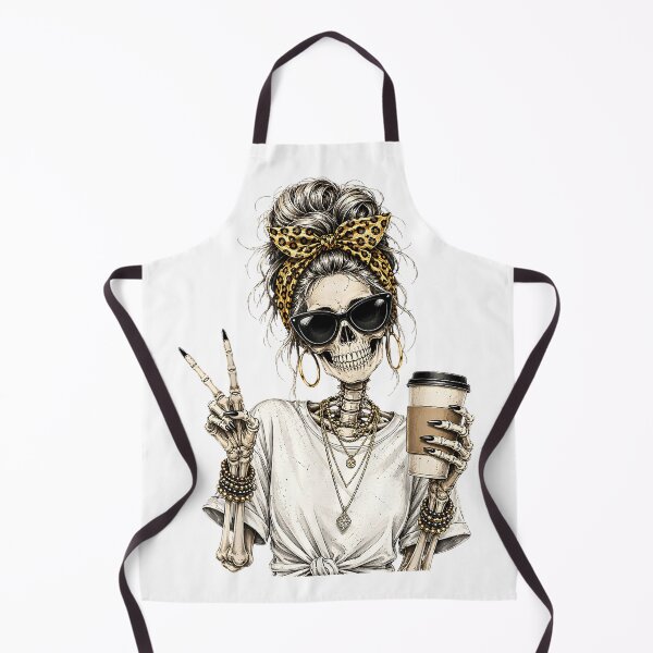 Item preview, Skeleton Girl Drinking Coffee Peace Sign Graphic T-Shirt designed and sold by BlaqboyDesigns.