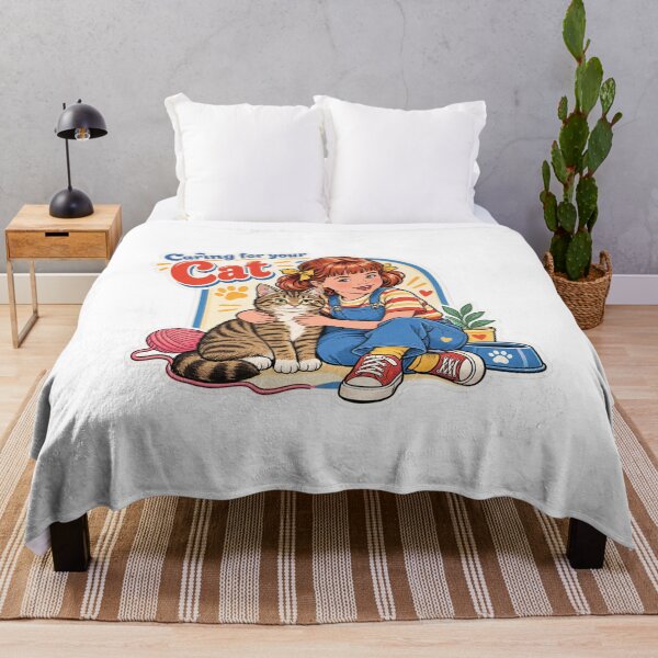 Item preview, Vintage Caring For Your Cat Retro Cute Cat Lover Aesthetic Sticker designed and sold by PRIME4YOU.