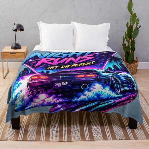 Item preview, Night Runs Hit Different Synthwave Retro Car JDM Aesthetic Classic T-Shirt   designed and sold by digitalbob60.