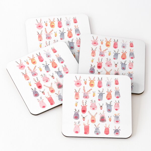 Item preview, Reindeers - Animal Cuteness - Winter Watercolor Pattern - Rudolph designed and sold by funkieedesigns.