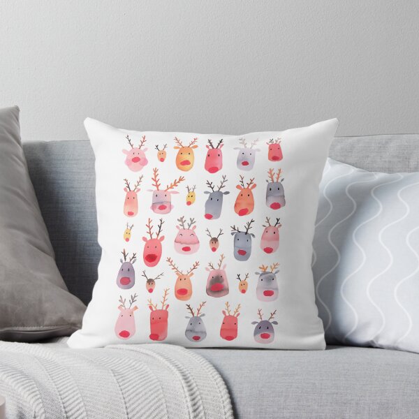 Item preview, Reindeers - Animal Cuteness - Winter Watercolor Pattern - Rudolph designed and sold by funkieedesigns.