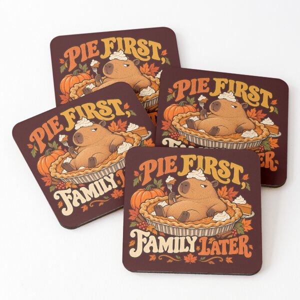 Item preview, Pie First Family Later Funny Capybara Thanksgiving designed and sold by SayMaria.
