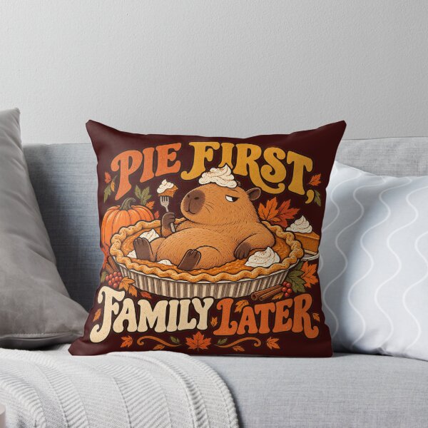 Item preview, Pie First Family Later Funny Capybara Thanksgiving designed and sold by SayMaria.
