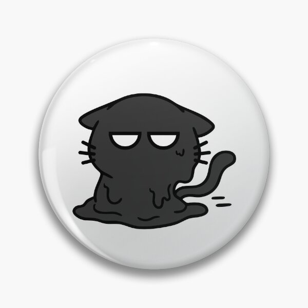 Item preview, Melting Black Cat - Socially Exhausted Introvert designed and sold by offquote. by nttglyphs.