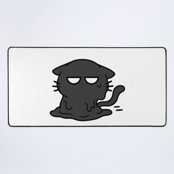 Item preview, Melting Black Cat - Socially Exhausted Introvert designed and sold by offquote. by nttglyphs.