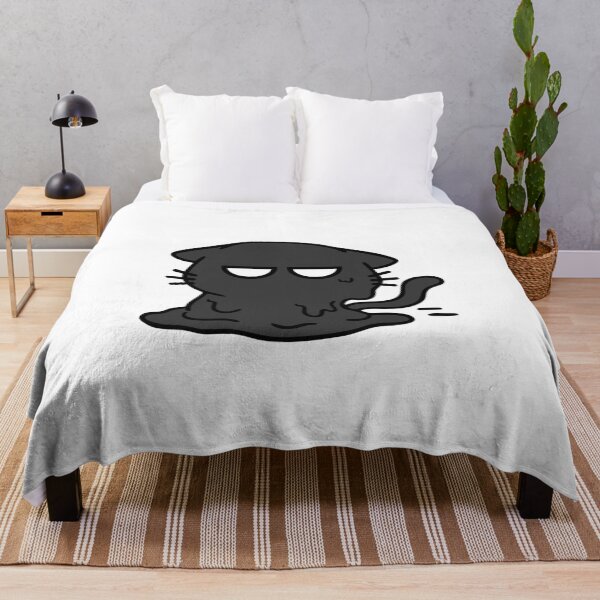 Item preview, Melting Black Cat - Socially Exhausted Introvert designed and sold by offquote. by nttglyphs.