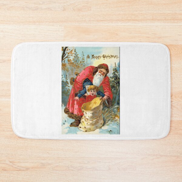 Item preview, Victorian Santa Stuffing Child Into Sack Christmas Greeting designed and sold by DisynePluss.